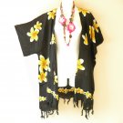 CB732 Hibiscus Batik Cardigan Duster Kimono Batwing Jacket Cover up 3X 4X & 5X CB732 Hibiscus Batik Cardigan Duster Kimono Batwing Jacket Cover up 3X 4X & 5X