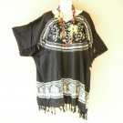 KB458 Turtle Batik V Neck Plus Kimono Poncho Hippy Women Blouse Top up to 5X