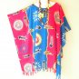 LT22 Fish Bone Batik Hippy Batwing 37" Kaftan Dolman Women Abaya Dress Up to 5X