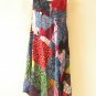 PD7 Patchwork Abstract Bohemian Peasant Boho Women Umbrella Sun Dress - M & L