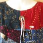 PD7 Patchwork Abstract Bohemian Peasant Boho Women Umbrella Sun Dress - M & L