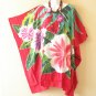 LT50 Red Batwing 38" Length Midi Kaftan Dolman Women Abaya Dress Up to 5X