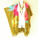 CB620 Floral Cardigan Duster Kaftan Dolman Hippy Jacket Cover up Top - up to 5X