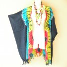 CB602 Tie Dye Cardigan Duster Kaftan Dolman Hippy Jacket Cover up Top - up to 5X
