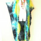 CD513 Tie Dye Cardigan Duster Kaftan Trench Coat Maxi Jacket Cover up - up to 5X