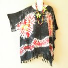 KB93 Tie Dye Batik Tunic Plus Kimono Poncho Hippy Women Blouse Top up to 5X