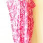 KD237 Pink Floral Batwing Hippie Caftan Dolman Women Abaya Maxi Dress Up to 2X