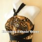 1D109 Versatile Paisley Silk Multi Wear Scarf Long Maxi Halter Dress, Maternity
