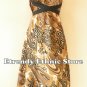 1D109 Versatile Paisley Silk Multi Wear Scarf Long Maxi Halter Dress, Maternity