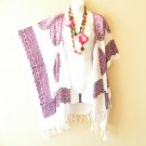 CB662 Purple Cardigan Duster Open Front Plus Hippy Jacket Cover up Top up to 5X