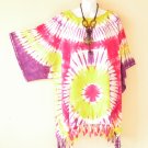 KB337 Tie Dye Batik Tunic Plus Kimono Poncho Hippy Women Blouse Top up to 3X