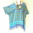 KB461 Paisley Batik V Neck Plus Kimono Poncho Hippy Women Blouse Top up to 5X KB461 Paisley Batik V Neck Plus Kimono Poncho Hippy Women Blouse Top up to 5X