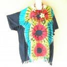 KB429 Tie Dye Batik Tunic Plus Kimono Poncho Hippy Women Blouse Top up to 5X