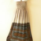 TL106 Women Summer Strapless Halter Tube Smock Maxi Broomstick Dress - M to 2X
