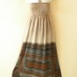 TL106 Women Summer Strapless Halter Tube Smock Maxi Broomstick Dress - M to 2X