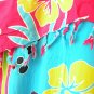 KD484 Green Hibiscus Caftan Kimono Sleeve Tunic Hippy Maxi Dress - 2X, 3X, 4X, 5X