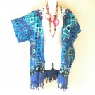 CB722 Batik Cardigan Duster Kimono Open Front Plus Jacket Cover up Top up to 5X