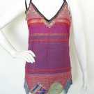 EB60 Bohemian Hippie Women Nepal Ethnic Embroidered Patchwork Top / Blouse - S