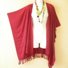 CB297 Maroon Cardigan Duster Kaftan Open Front Plus Jacket Cover up Top up to 5X CB297 Maroon Cardigan Duster Kaftan Open Front Plus Jacket Cover up Top up to 5X