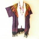 CB711 Cardigan Duster Kimono Open Front Plus Hippy Jacket Cover up Top -up to 5X