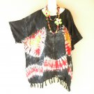 KB430 Tie Dye Batik Tunic Plus Kimono Poncho Hippy Women Blouse Top up to 5X KB430 Tie Dye Batik Tunic Plus Kimono Poncho Hippy Women Blouse Top up to 5X