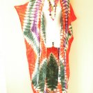 CD515 Tie Dye Cardigan Duster Kaftan Batwing Plus Long Hippy Jacket - up to 5X