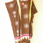 KD279 Brown Fishes Batik Kaftan Dolman Women Abaya Maxi Dress All Sizes