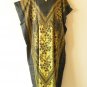 KD473 Yellow Batik Women Kaftan Caftan Batwing Maternity Dolman Dress Lto 2X
