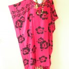 KD292 Pink Floral Women Batwing VNeck Kaftan Dolman Women Abaya Dress Up to 5X KD292 Pink Floral Women Batwing VNeck Kaftan Dolman Women Abaya Dress Up to 5X