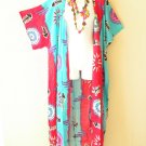 CD524 Fish Bone Duster Kimono Open Plus Trench Jacket Coverup Cardigan up to 5X