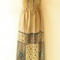 TL89 Beaded Embroidered Boho Halter Tube Smock Maxi Broomstick Dress - M to 2X