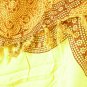 KB463 Yellow Batik V Neck Plus Kimono Poncho Hippy Women Blouse Top up to 5X