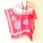 KB184 Abstract Batik Women Plus Kaftan Poncho Tunic Women Blouse Top up to 5X