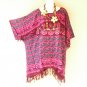 KB462 Paisley Batik VNeck Plus Kimono Poncho Hippy Women Blouse Top up to 5X