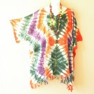 KB91 Tie Dye Batik Tunic Plus Kimono Poncho Hippy Women Blouse Top up to 5X