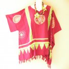 KB82 Abstract V-Neck Caftan Poncho Kimono Tassel Tunic Blouse Top 2X, 3X, 4X, 5X KB82 Abstract V-Neck Caftan Poncho Kimono Tassel Tunic Blouse Top 2X, 3X, 4X, 5X