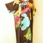 KD363 Brown Batik Plus Kaftan Kimono Abaya Fringes Hippie Maxi Dress up to 5X