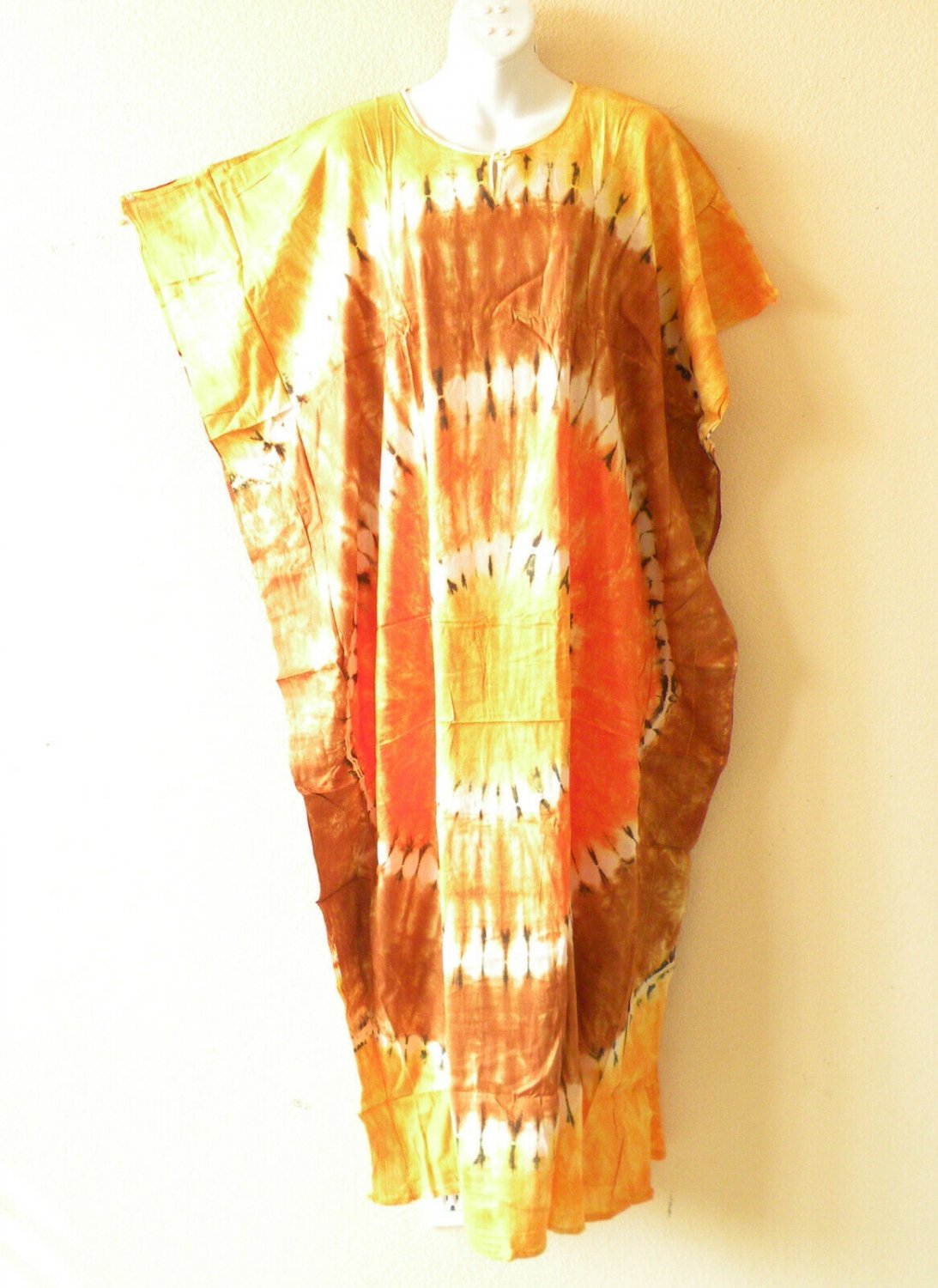 KD242 Tie Dye Batwing Hippie Caftan Dolman Women Abaya Maxi Dress Up to 3X