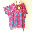 KB449 Maroon Peacock Feather Plus Kaftan Kimono Poncho Women Blouse Top up to 5X KB449 Maroon Peacock Feather Plus Kaftan Kimono Poncho Women Blouse Top up to 5X
