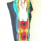 CD518 Tie Dye Women Batik Plus Batwing Cardigan Kaftan Maxi Jacket Coverup Up to 5X