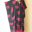 KD324 Floral Plus Batwing Tunic Kaftan Dolman Women Abaya Maxi Dress Up to 5X