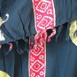 KB432 Blue Batik V Neck Plus Kimono Poncho Hippy Women Blouse Top up to 5X
