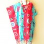 LT27 Fish Bone Batik Midi Batwing 42" Kaftan Dolman Women Abaya Dress Upto 5X