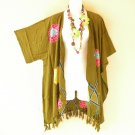 CB635 FloralCardigan Duster Kimono Open Front Plus Jacket Cover up Top -up to 5X