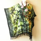 KB279 Green Tie Dye Batik Women Kaftan Poncho Tunic Women Blouse Top up to 5X KB279 Green Tie Dye Batik Women Kaftan Poncho Tunic Women Blouse Top up to 5X