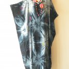 KD320 Blue Tie Dye Batwing Tunic Kaftan Dolman Women Abaya Maxi Dress Up to 5X