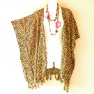 CB652 Animal Skin Cardigan Duster Kaftan Open Plus Jacket Coverup Top up to 5X
