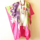 CM6 Floral Kimono 38" Midi Cardigan Duster Kaftan Jacket Cover Top - up to 5X