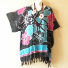 KB867 Floral Caftan Poncho Kimono Tassel Hippy Tunic Blouse Top - 2X 3X, 4X, 5X KB867 Floral Caftan Poncho Kimono Tassel Hippy Tunic Blouse Top - 2X 3X, 4X, 5X