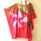 LT55 Red Batik Floral Batwing 38" Length Midi Kimono Dolman Women Abaya Dress Upto 7X LT55 Red Batik Floral Batwing 38" Length Midi Kimono Dolman Women Abaya Dress Upto 7X